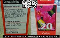 Lexmark 20 Color Ink
